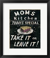 Framed 'Mom's Kitchen' border=