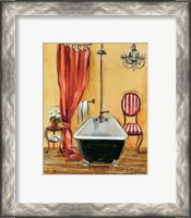 Framed 'Tuscan Bath III' border=