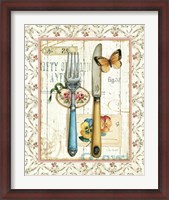 Framed Rose Garden Utensils I