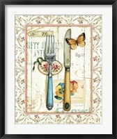 Framed Rose Garden Utensils I