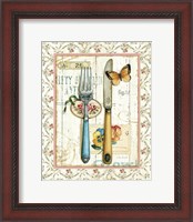 Framed Rose Garden Utensils I