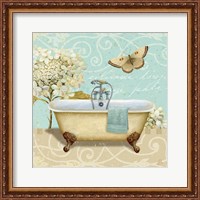 Framed 'Light Breeze Bath I' border=