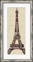 Framed Paris City Words I