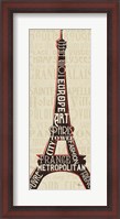 Framed Paris City Words I