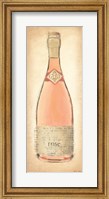 Framed Sparkling Rose Bottle