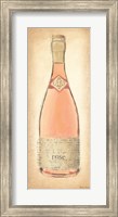Framed Sparkling Rose Bottle