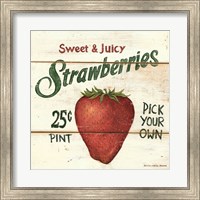 Framed Sweet and Juicy Strawberries