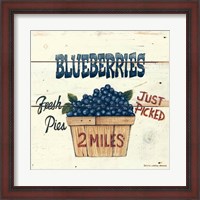 Framed Blueberries Just Picked