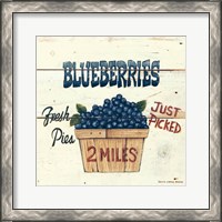 Framed Blueberries Just Picked