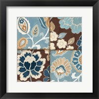 Framed Patchwork Motif Blue I