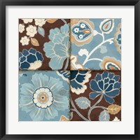 Framed Patchwork Motif Blue II