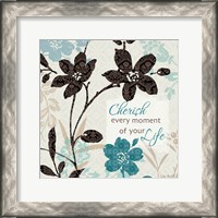 Framed Botanical Touch Quote I
