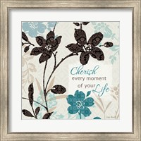 Framed Botanical Touch Quote I