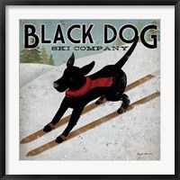 Framed Black Dog Ski Co.