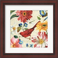 Framed Rainbow Garden III - Cream