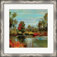 Framed 'Hidden Pond Hues I' border=