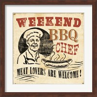 Framed Weekend BBQ Chef