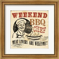 Framed Weekend BBQ Chef