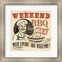 Framed Weekend BBQ Chef