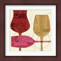 Framed 'Colorful Wine I' border=