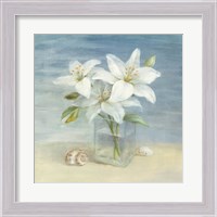 Framed 'Lilies and Shells' border=