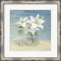 Framed 'Lilies and Shells' border=