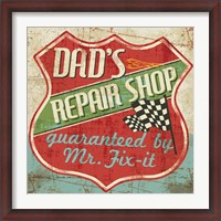 Framed Mancave IV - Dads Repair Shop