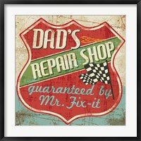 Framed Mancave IV - Dads Repair Shop