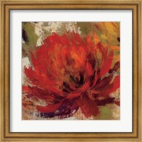 Framed Fiery Dahlias II Crop