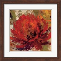 Framed Fiery Dahlias II Crop