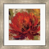 Framed Fiery Dahlias II Crop