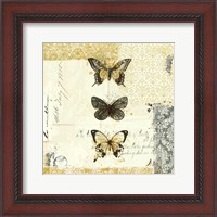 Framed Golden Bees n Butterflies No. 2
