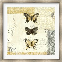 Framed Golden Bees n Butterflies No. 2