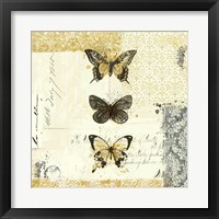 Framed 'Golden Bees n Butterflies No. 2' border=