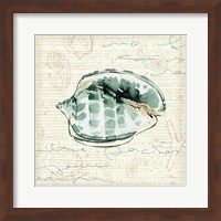 Framed 'Ocean Prints I' border=