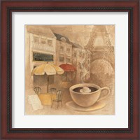 Framed 'Cafe de Paris II' border=