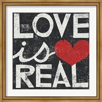 Framed Love Is Real Grunge Square