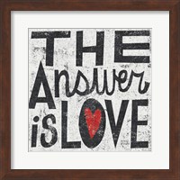 Framed Answer is Love Grunge Square