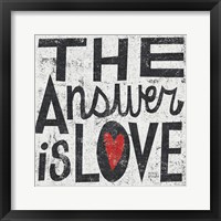 Framed Answer is Love Grunge Square