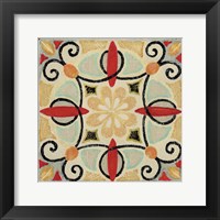 Framed Bohemian Rooster Tile Square II