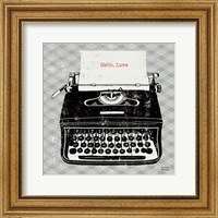 Framed Vintage Analog Typewriter