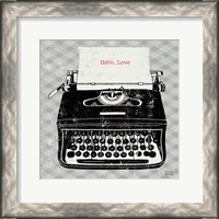 Framed Vintage Analog Typewriter