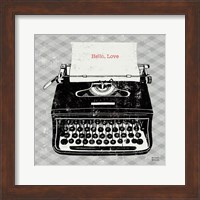 Framed Vintage Analog Typewriter