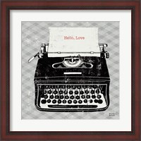 Framed Vintage Analog Typewriter