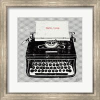 Framed Vintage Analog Typewriter