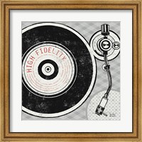 Framed Vintage Analog Record Player