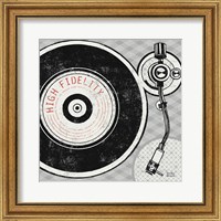 Framed Vintage Analog Record Player