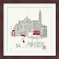 Framed World Cafe I - London Red