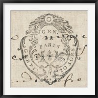 Framed Letter Crest I