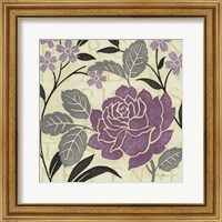Framed 'Perfect Petals II Lavender' border=